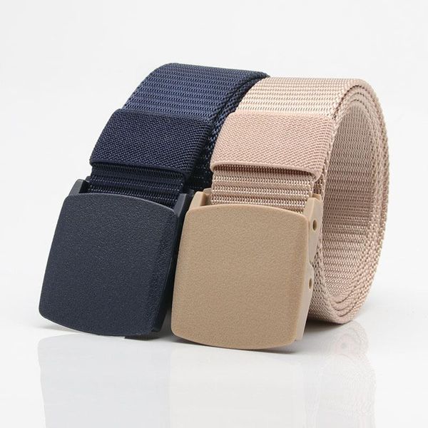 

trendy fashion belt canvas casual wild woven belt canvas men and women youth without metal automatic buckle06