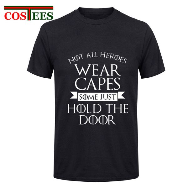 

hodor hold the door men's t shirts 2017 summer fashion thrones heroes capes stark o neck short sleeve cotton letter print tshirt