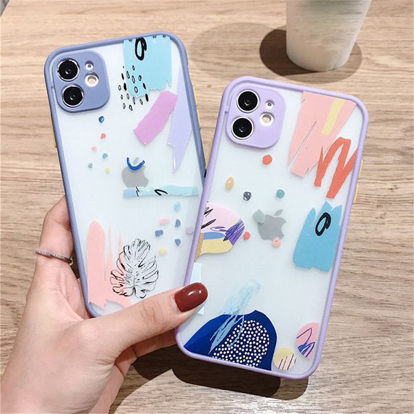 

абстрактного искусства противоударный телефон чехол для iphone 11 pro x xr xs max 8 7 plus se 2020 11 защита объектива clear hard cover pc