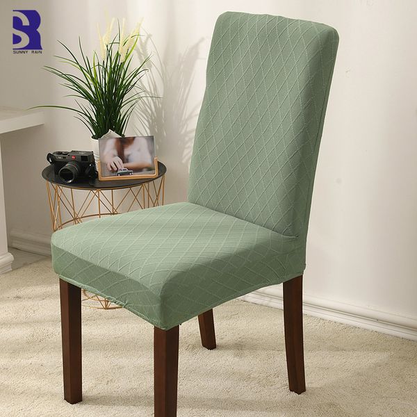 

SunnyRain 4-Piece Jacquard Spandex Chair Cover Set Elastic Dining Chair Covers Slipcover for Dining