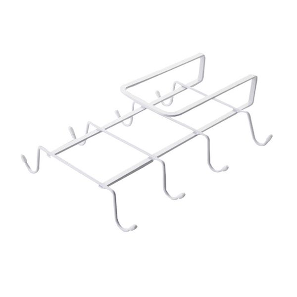 

drinkware shelf metal under cabinet bars 8 hooks stemware punch cup holder