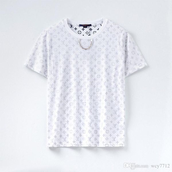 

2020 new mens designers t shirt european popular printing fashion t-shirt men women couples t-shirt short-sleeved t-shirt, White;black