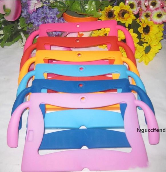 

kids carton soft silicone silcion case protective cover rubber with handle for 7 inch q88 a13 a23 a33 tablet pc mid colorful dhl mq100
