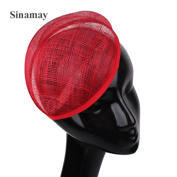 

stingy brim hats 6.7"/17cm fascinator base millinery linen hair accessories women handmade diy headpieces 1pcs/lot mh025, Blue;gray