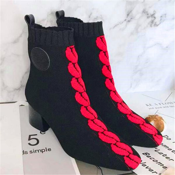 

socks boots round toe short boots elegant luxury black lace up platform rubber shoes women mixed colors 2020