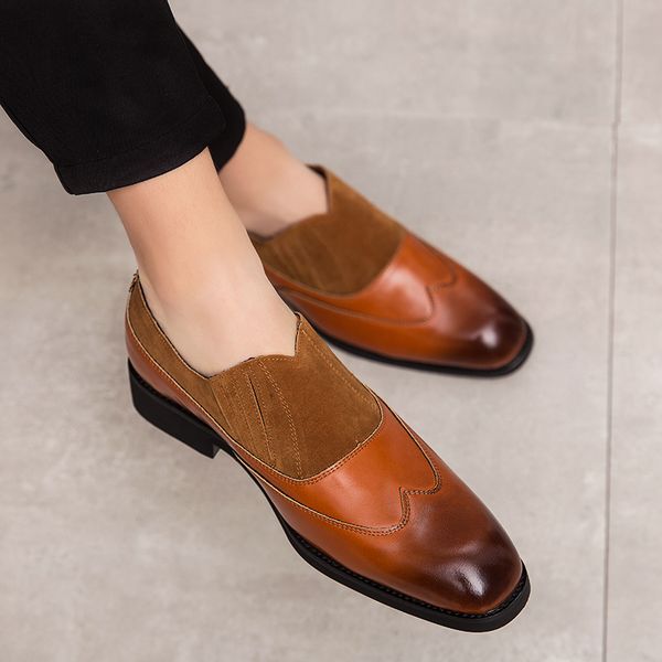 

men design formal oxfords lofers extra size 46 47 48 dress wedding suit shoes male 2020 elegant driving footwear zapatos hombre, Black
