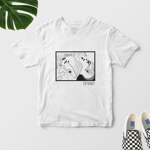 

lil peep crybaby grafik t shirt wei asthetisch japanisch anime manga emo