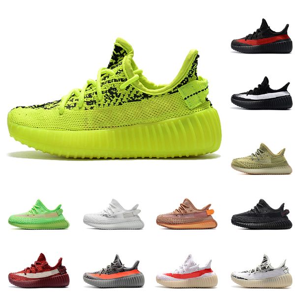 

2020 fashion 35ov2 kids designer shoes platform ankle kanye_west booties speed stretch mesh knit socks sneakers trainers running air