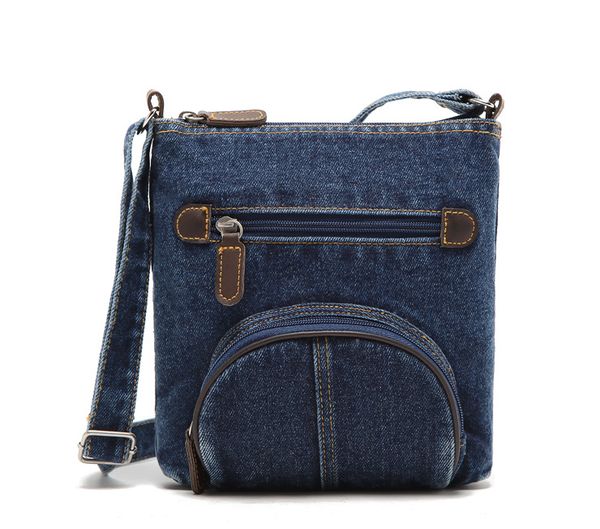 

denim shoulder bag ladies satchel zipper bag messenger crossbody women fashion coin purse sling shopping retro style