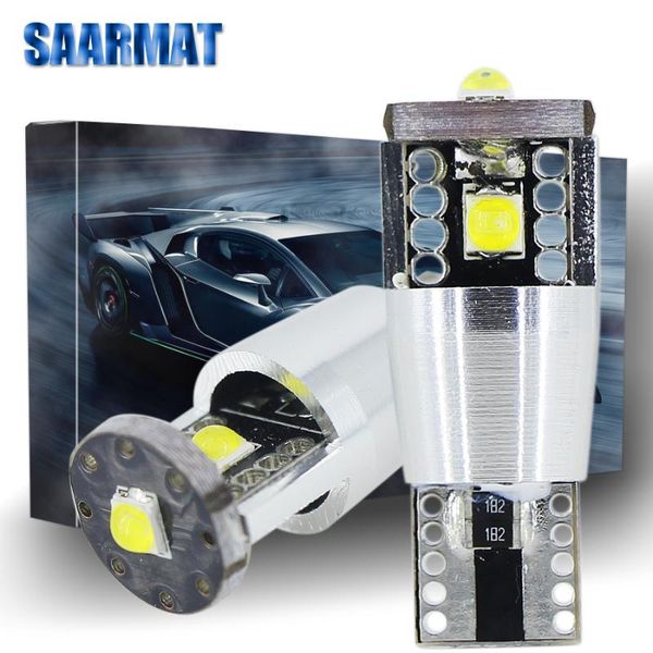

2pcs t10 led bulbs white 168 501 w5w led wedge clearance light canbus for 206 207 806 807 4007 307 206 301 207 2008 508