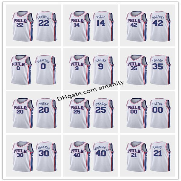 

76ers philadelphia 33 harris 21 embiid 22 thybulle 25 simmons basketball jerseys tobias joel ben matisse white association jersey, Black