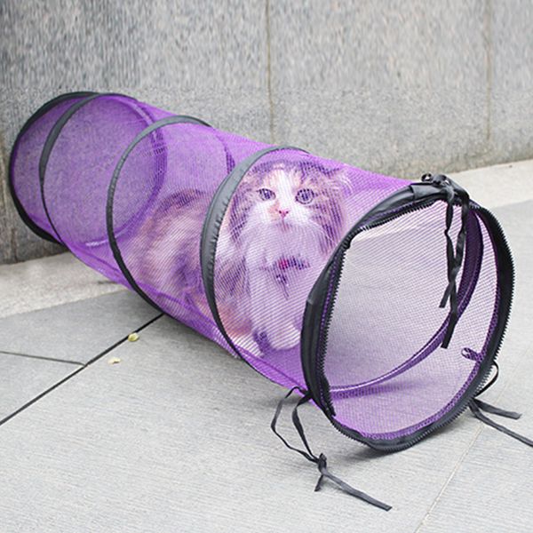 

breathable durable playground mesh cat tunnel pet toys foldable outdoor funny