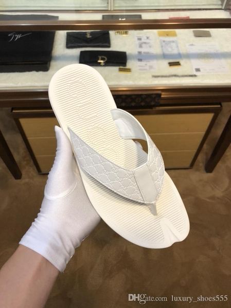 

2020 latest white leather casual slippers men's casual shoes fashion trend comfortable shoe size 38-45 type 39745400603ab