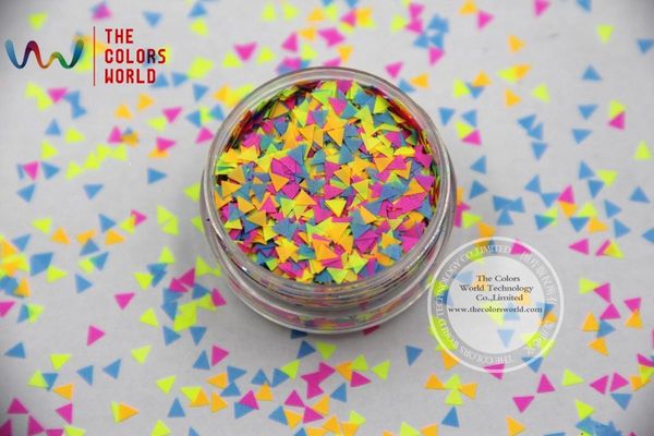 

nail glitter tf3-369 mix colors and triangle shapes for art gel polish glue makeup diy decoration, Silver;gold