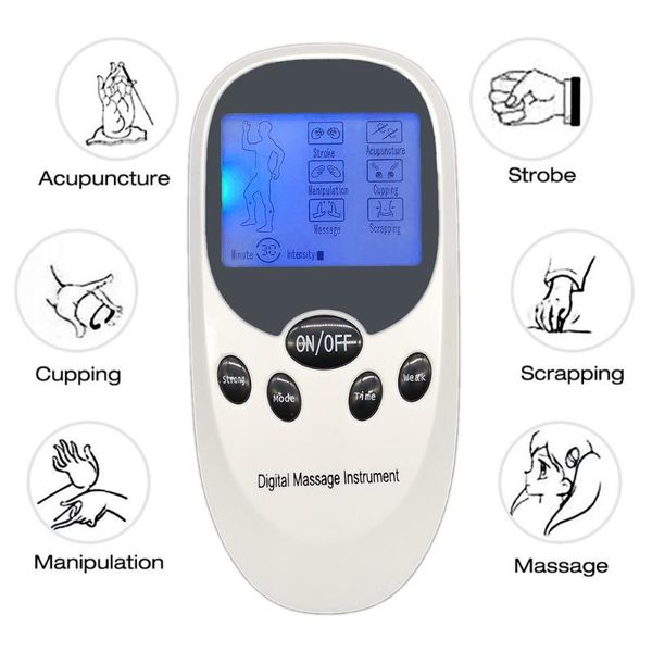 

tens electrical muscle stimulator digital therapy pulse acupuncture ems body massager machine back neck pain relief health care