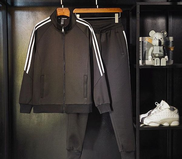 

mens designer sweatsuit joggers clothes sweat jogging suits men fashion jacket and pants two piece mens 2020 luxury designer mens tracksuits, Gray