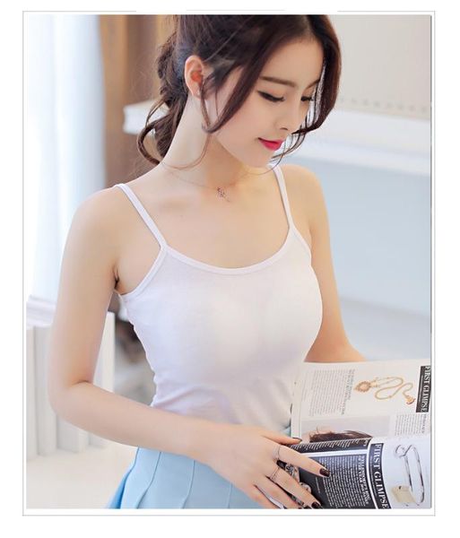 

suspender waistcoat lady summer suspender large-size underclothes modal tank top, Black;white