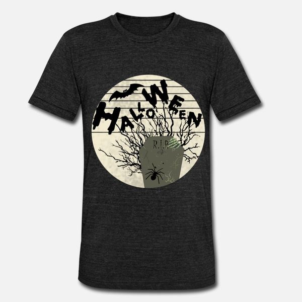 

a tombstone on halloween in front of the moon bat t shirt men designer short sleeve round neck vintage anti-wrinkle funny casual shirt