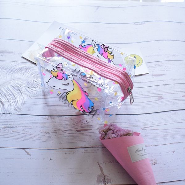 

new cartoontransparent pvc cosmetic storage bagcosmetic bag multi-functional storage bag for girls washing handbag xsegd