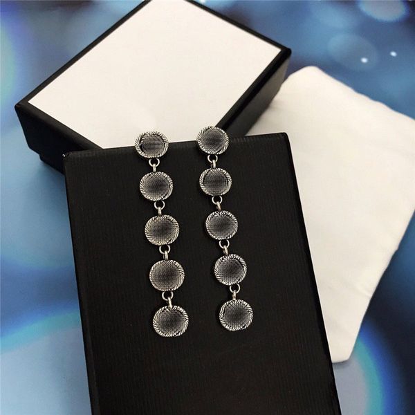 

fashion letters earrings women tassel earrings girl brand studs metal pendant earrings alphabet chain charm earring wholesale, Golden