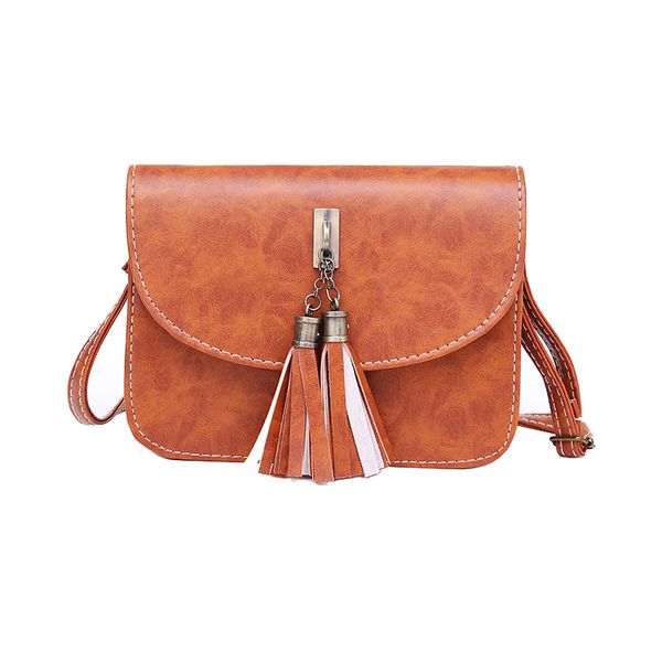 

2020 vintage fashion shaping bag small handbag mini messenger bag women's handbag tassel flap leather women