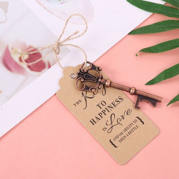 

50x vintage key bottle opener +tag card wedding party favors souvenirs