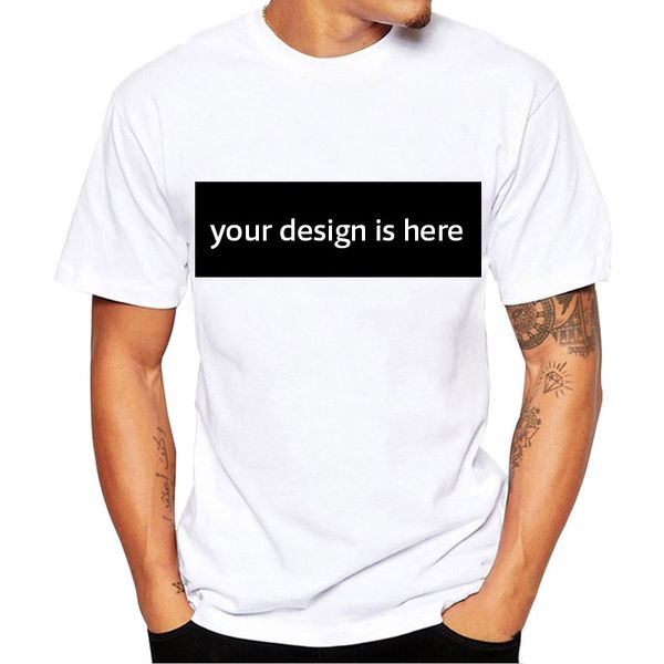 

мужчины tshirt, изготовленный на заказ рубашка, ваша конструкция здесь лето с коротким рукавом мужской топы tee одежда