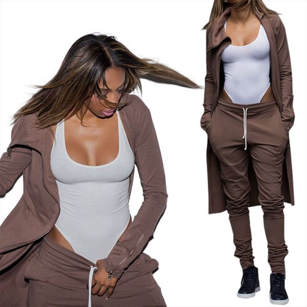 

women's tracksuits autumn winter women two piece set coat +pants womens vintage sets clothing sweatshirt 2 outfits for suits, Gray