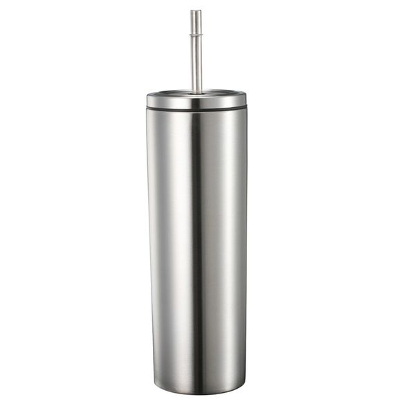 Metal Kapak ve saman Ücretsiz Kargo ile 10 oz Paslanmaz Çelik Skinny Tumbler İzoleli Kupası Vakum tumblers