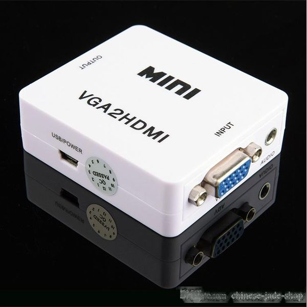 

vga to hdmi converter with audio vga2hdmi 1080p adapter connector for pc lapto hdtv projector vga 2 hdmi converter 100pcs/lot
