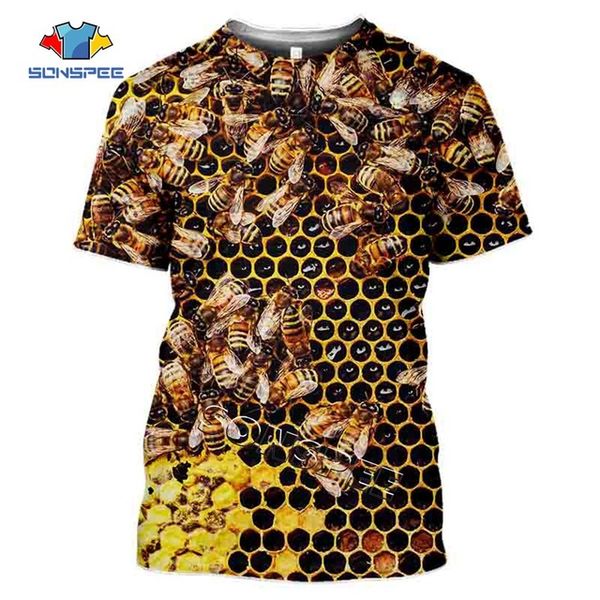 

summer insect bee print 3d print shirts harajuku aesthetic hentai men clothing