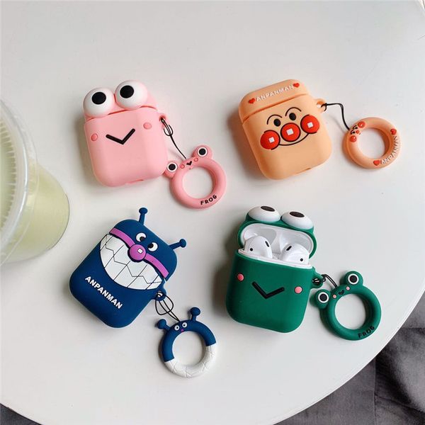 

wireless earphone bluetooth headphone case headset protective cover cartoon cute silicone earbuds bag charging box for apple airpods iphone
