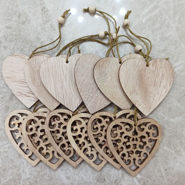 

12pcs/sets designers christmas wooden snowflake elk shape pendant pierced christmas tree decoration festival supplies gifts sale d83103, Blue