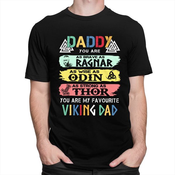 

viking dad daddy men tshirt soft cotton ragnar odin shirts thor viking tees crew neck short sleeve summer t-shirt clothing gift