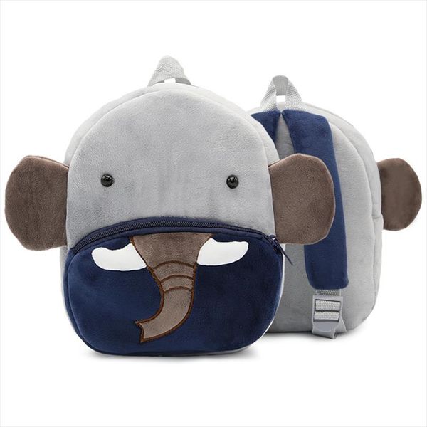 

3d cartoon elephant children backpacks for girls boys velvet kids school bags gift baby kindergarten schoolbag