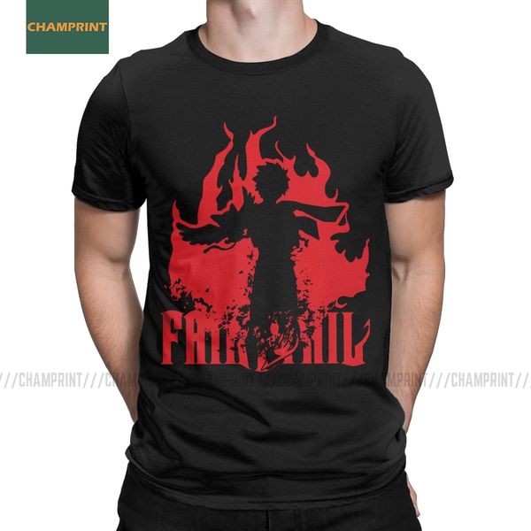 

мужские футболки fairy tail досуг 100% хлопок тройники с коротким рукавом нацу dragneel люси heartfilia erza scarlet аниме футболки