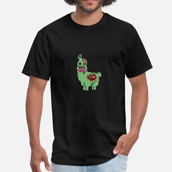 

llama зомби хэллоуин тенниска мужчин заказные 100% хлопок o-образным вырезом мужская фитнес смешной весна осень картинки рубашка