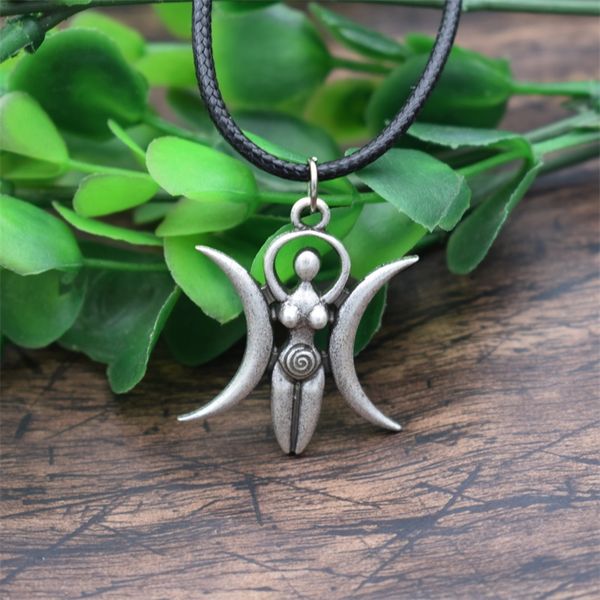 

witchcraft goddess of the moon necklace fertility goddess pregnancy charms pendant, Silver