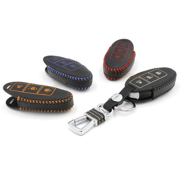 

car key bag 2016-2020 for nissans sylphy qashqai juke tiida note j11layer leather remote key case car accessories