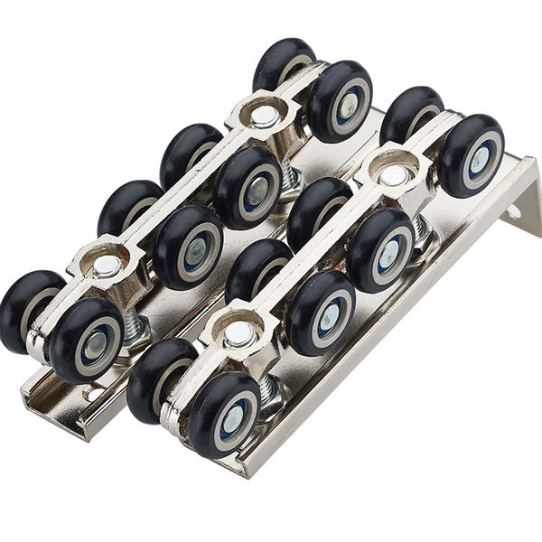 

1 pair sliding wooden door hanging wheels closet hangers roller hardware heavy duty