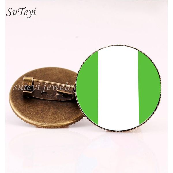 

pins accessory clothing round badges flag nigeria glass seychelles senegal suteyi charms jewelry niger brooch brooches women yvrpv, Gray