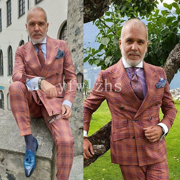 

handsome double-breasted groomsmen peak lapel groom tuxedos mens wedding dress man jacket blazer prom dinner suits (jacket+pants+tie)w178, Black;gray
