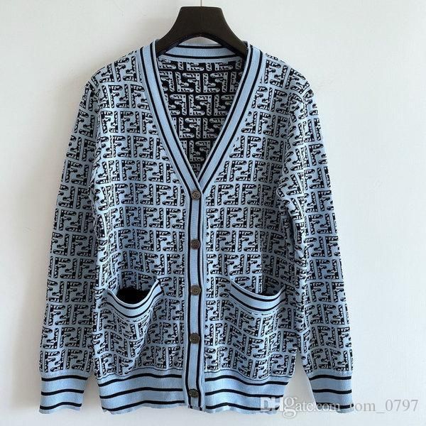 

2020 new style women sweater warm cashmere boutique coat letter sweater black green brown womens cardigan womens sweaters, White;black