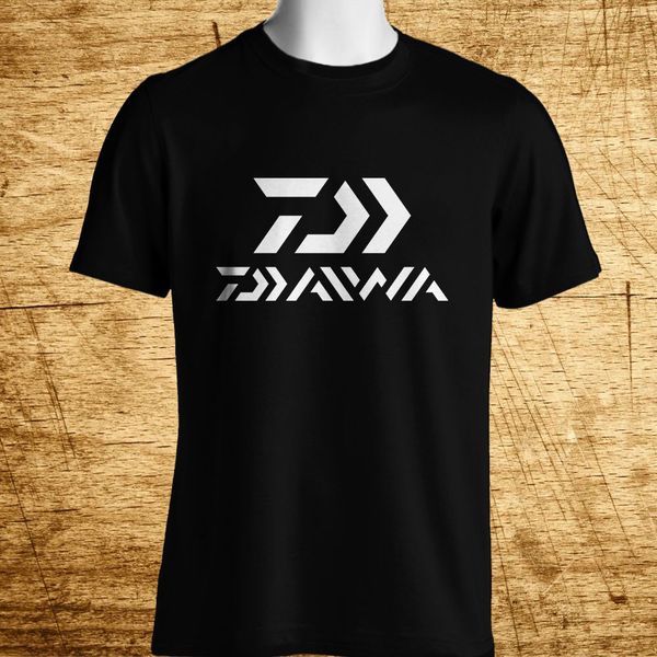

new daiwa fishing logo short sleeve men's black t-shirt size s-3xl