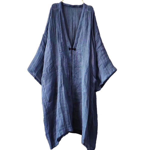 

fairy natural 2020 spring autumn women retro long trench coats new ladies patchwork causal loose linen cardigan coat long sleeve, Tan;black