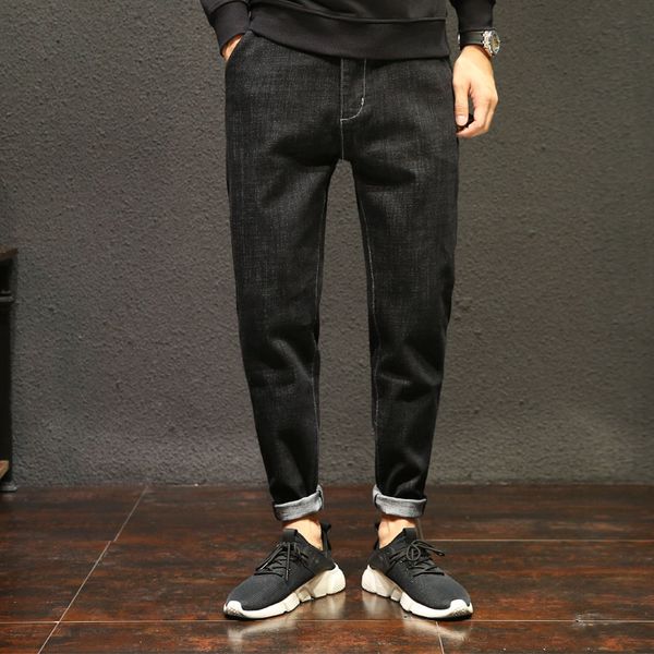 

2020 new high-quality full length jeans men, fashion loose waist japan style harem pants clothes males causal denim trouse 5231, Blue