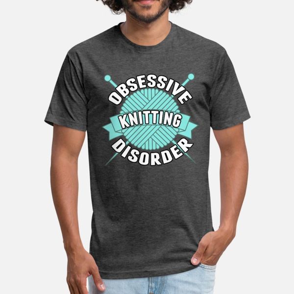 

funny obsessive knitting disorder t shirt men customized 100% cotton size s-3xl slim crazy new style summer style cool shirt