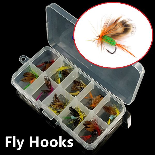 

10pcs/1box multiple models fly hooks high carbon steel barbed fishing hooks fishhooks fishing accessories
