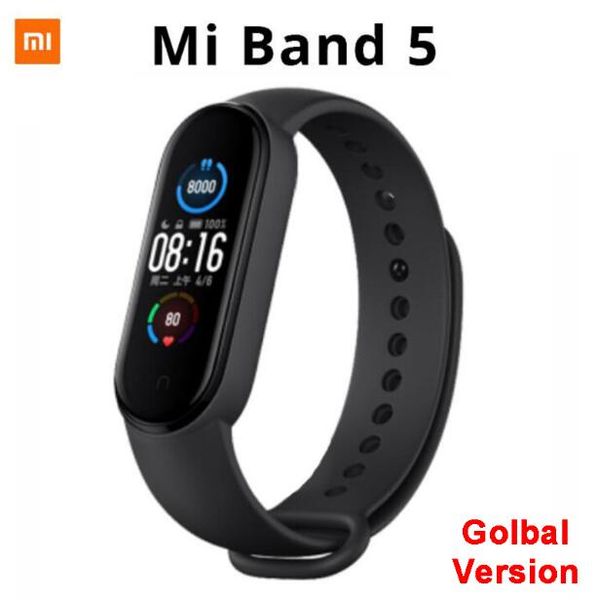 

be stock tax original xiaomi mi band 5 smart bracelet 1.1" amoled screen bluetooth 5.0 waterproof miband5 smart wristband 50pcs