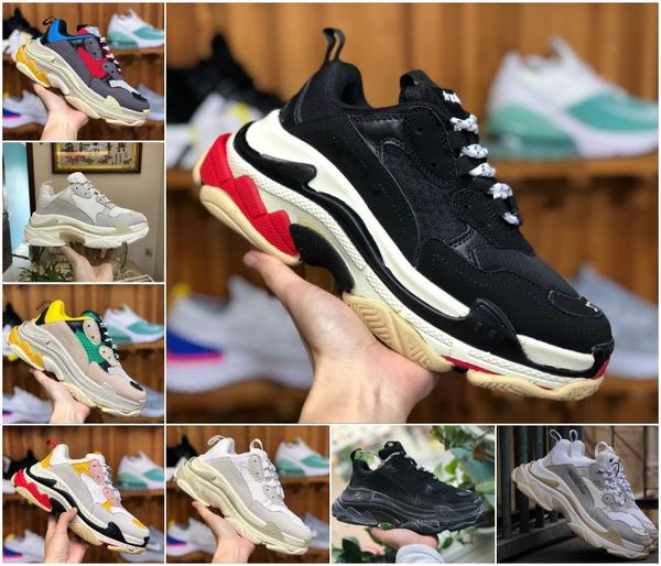 

2019 designer paris 17fw triple s sneakers for men women black red white green pink casual dad shoes tn tennis increasing luxury shoe